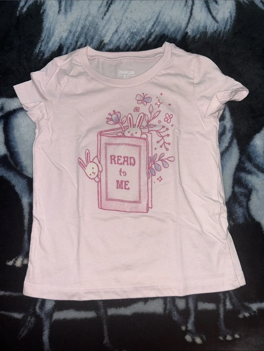 OshKosh B'gosh Light Pink 'Read to Me' Bunny Book Graphic Tee